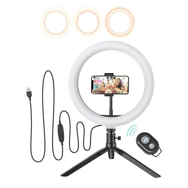 BlitzWolf BW-SL3 10inch Dimmable LED Selfie Ring Light 0