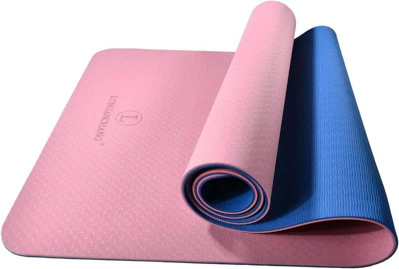 Longanchang Non-Slip TPE Yoga Mat with Towel & Mesh Bag 6