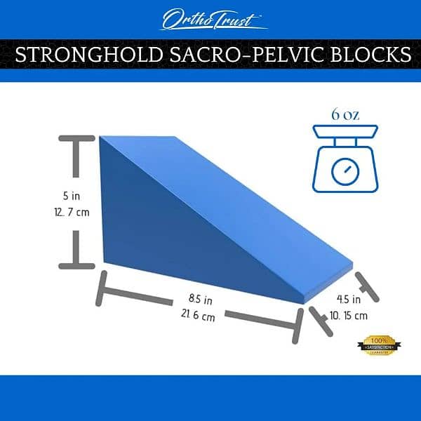 StrongHold Pelvic Sacral Blocks Set High-Density Foam Wedges 3