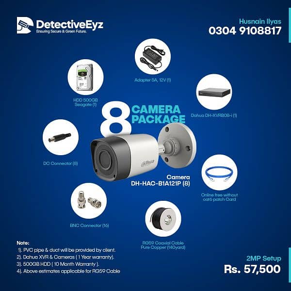 Special offer 2MP 8 cameras package with installation 0