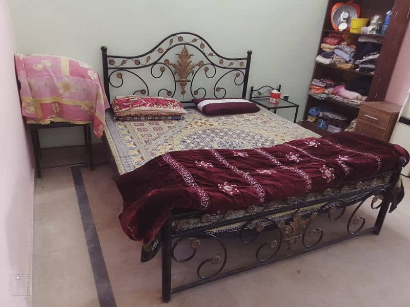 Bed set, side tables, sofa, 0