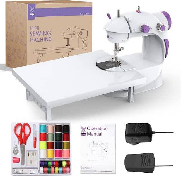 Mini Sewing Machine with 42PCS Sewing Kit, Foot Pedal, 0