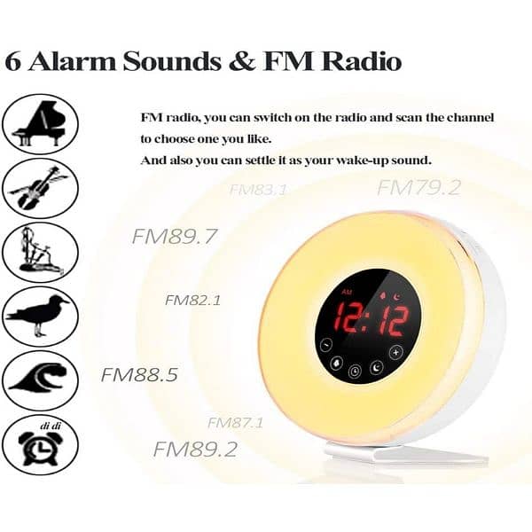 S6 ALARM CLOCK WITH LIGHTING AND SOUND MODES 1