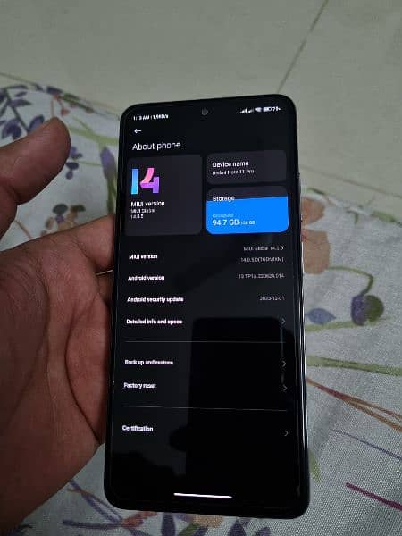 Xiaomi Redmi Note 11 Pro 8+5/128 GB PTA Approved 8