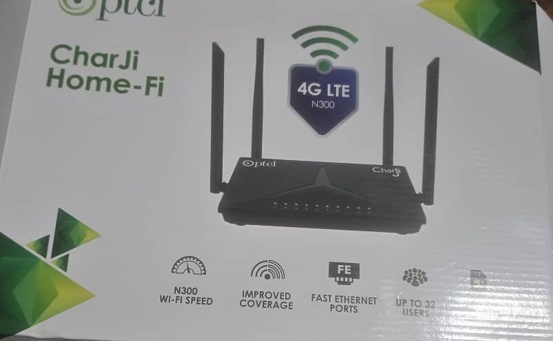 PTCL Charji Home Fi 4g Router
with Sim 11