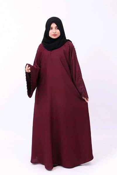 Turkish Style Long Flare Abaya 8