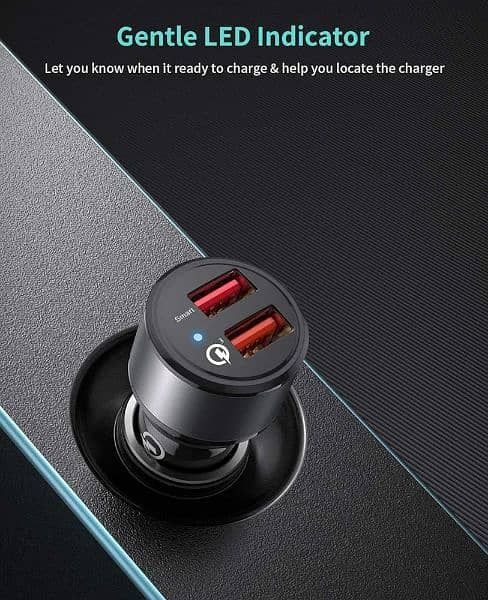 30w car charger Dual USB port ikits 4