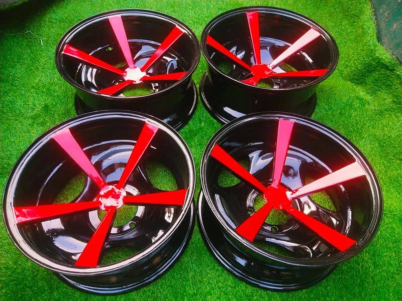 steel deep rims For car And jeep available CoD All of Pakistan 1