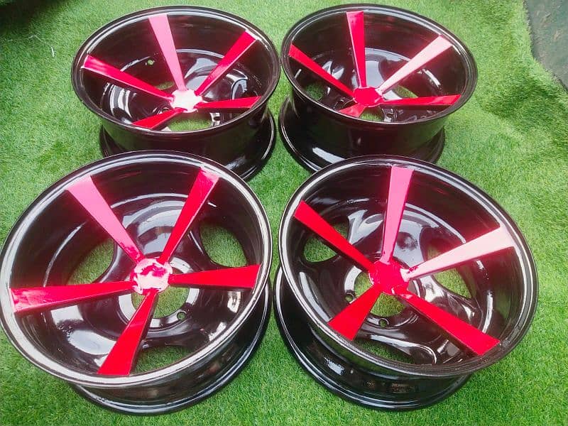 steel deep rims For car And jeep available CoD All of Pakistan 2