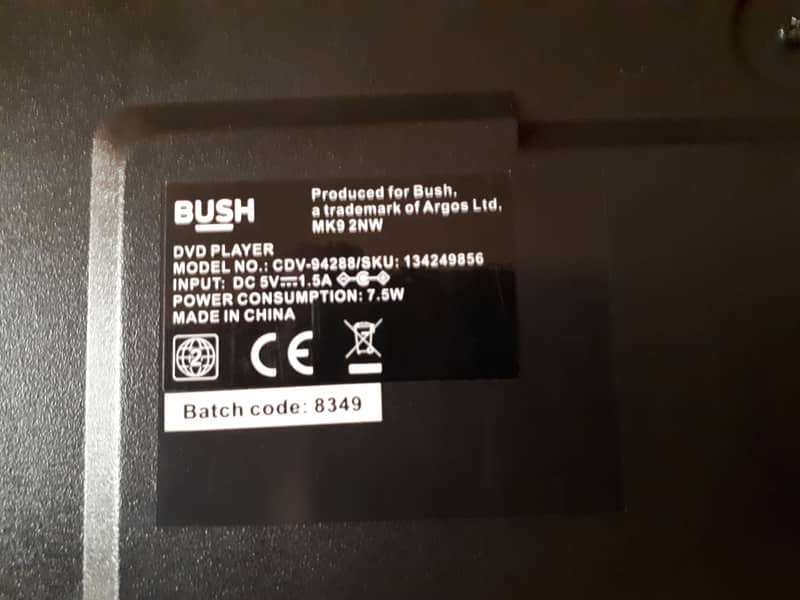 BUSH CD/ DVD, USB Player with Remote Control 3
