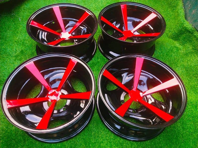 steel deep rims For car And jeep available CoD All of Pakistan 1