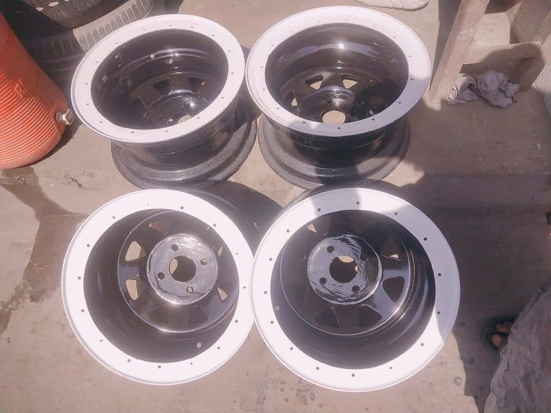 steel deep rims For car And jeep available CoD All of Pakistan 9