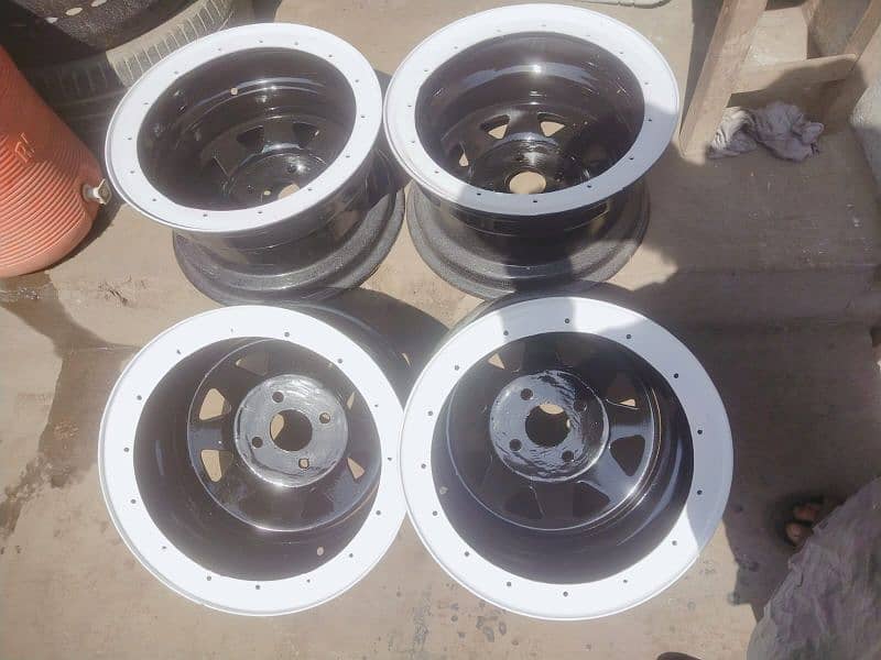 steel deep rims For car And jeep available CoD All of Pakistan 10