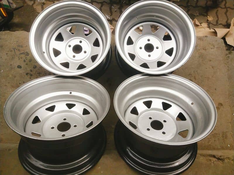 steel deep rims For car And jeep available CoD All of Pakistan 11