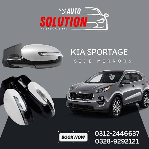 Kia Sportage Stonic SORENTO - Car Side Mirrors Auto Retractable 0
