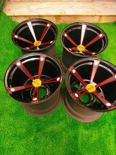 steel deep rims For car And jeep available CoD All of Pakistan 9