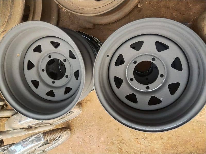 steel deep rims For car And jeep available CoD All of Pakistan 8