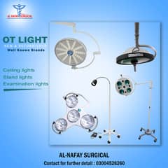 OT Light & Examination light are available in refurbished & new both.