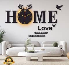 Home Design Laminated Wall Clock With Backlight
