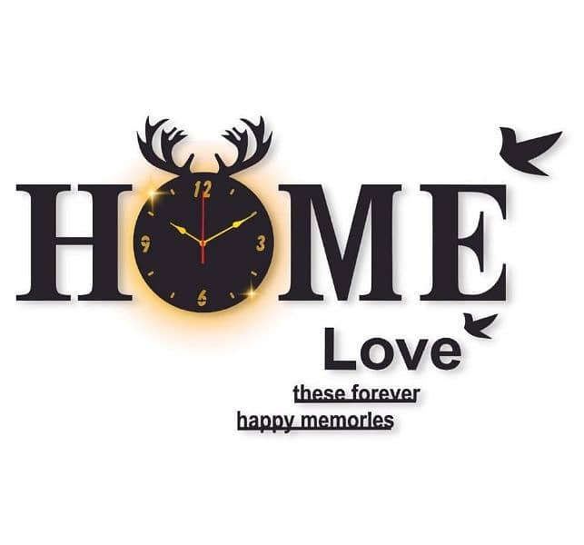 Home Design Laminated Wall Clock With Backlight 1
