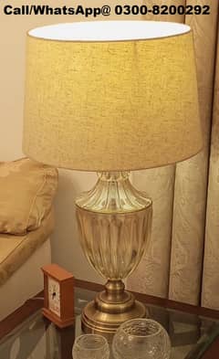 BULLAYS Brand's Two Lamps With Glass Base. Call/Whatsapp@ 0300-8200292