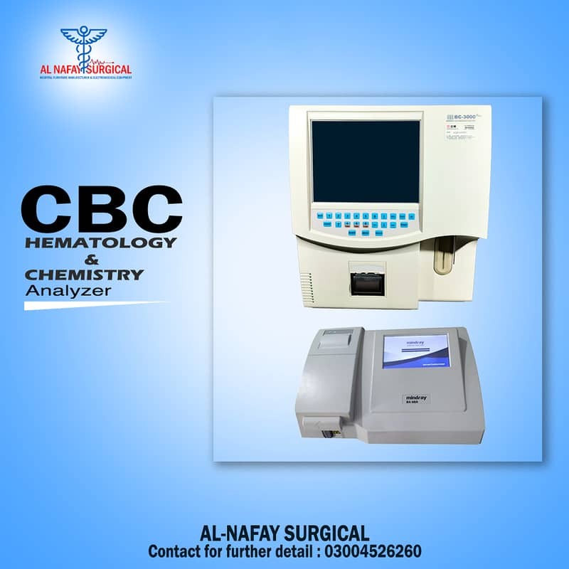 CBC Analyzer, Chemistry analyzer, Hematology machine all Lab Equipment 0