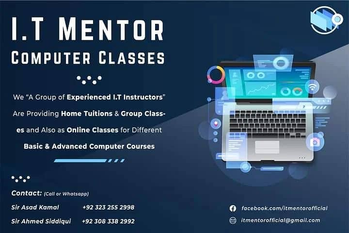 (Computer Classes) Home Tuitions, Group & Individual Classes. 1