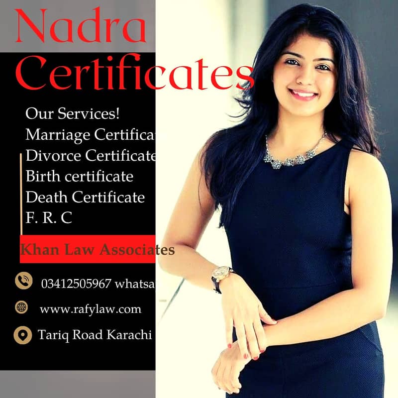 Nadra/Rs. 5000/Court Marriage/Nikkah/Divorce/khulla/Family Lawyer/FRC 10