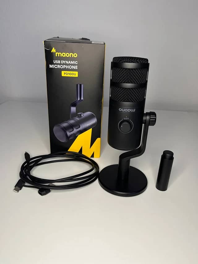 MAONO pd100u Dynamic Microphone,Podcast Youtube recording vocalist Mic 4