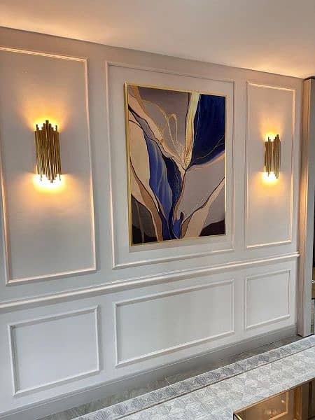 Gypsum ceiling/marble sheet/wall molding/wooden floor/wpc pannel/glass 2