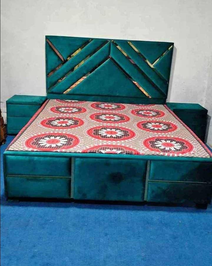 bed set/side tables/devider/wardrobe/bed dressing table/almari 3