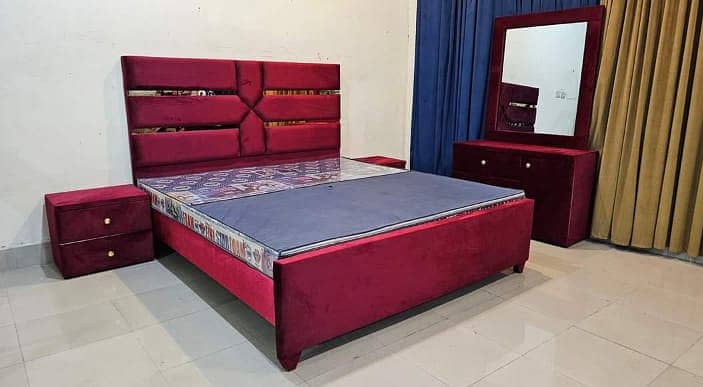 bed set/side tables/devider/wardrobe/bed dressing table/almari 8