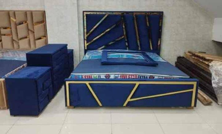 bed set/side tables/devider/wardrobe/bed dressing table/almari 11