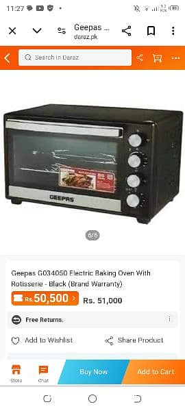 Electric oven ,40 ltr big size 4