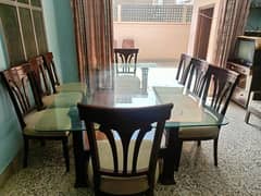 8 Seater Belgium Glass Dining table