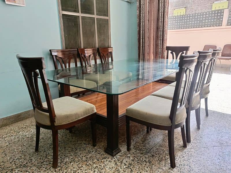 8 Seater Belgium Glass Dining table 2