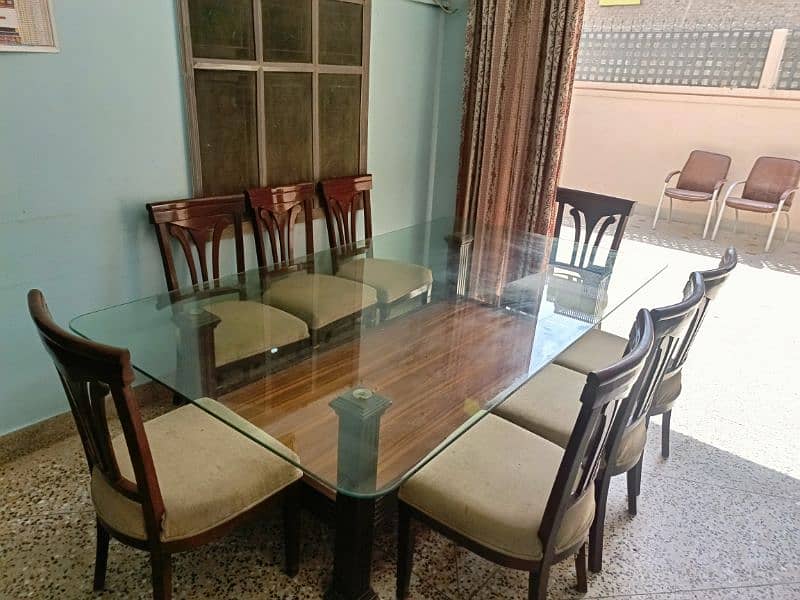 8 Seater Belgium Glass Dining table 7