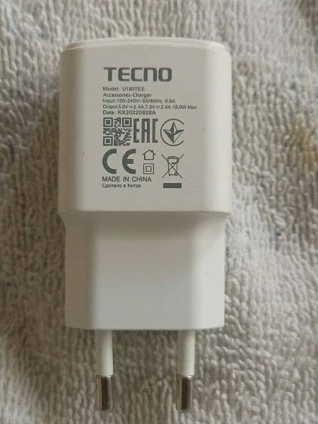 Tecno 18 wat charger 03129572280 5