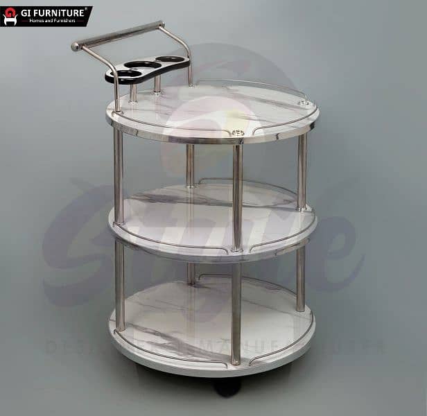 Round UV Tea Trolley FREE DELIVERY 2