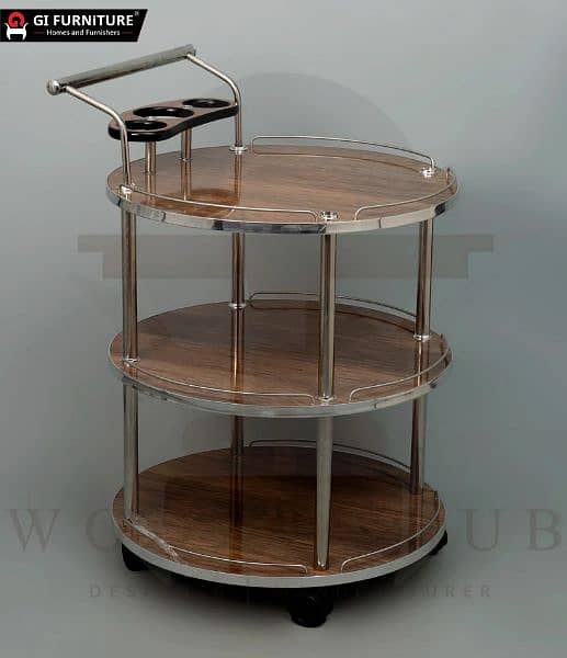 Round UV Tea Trolley FREE DELIVERY 5
