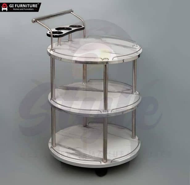 Round UV Tea Trolley FREE DELIVERY 8