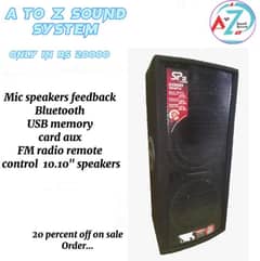 mic spker feedback bluetooth usb memory card aux fm  price 10000 https