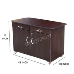 2 door wooden Iron stand with 2 drawers