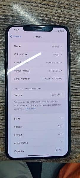 Iphone Xs max Water pack 64 Gb nonpta jv full simtime available 6