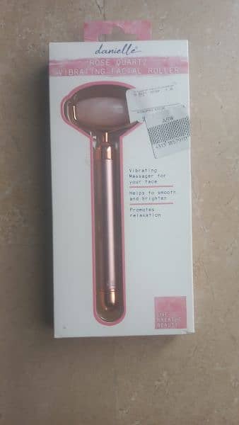 Danielle Creations Rose Quartz Vibrating Facial Roller 3