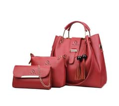 3 pcs handbags for women's with bright colors. .