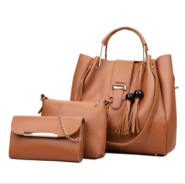 3 pcs handbags for women's with bright colors. . 2