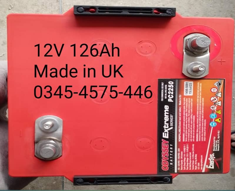 Dry Batteries 12V 126AH oddessy Made in UK 0