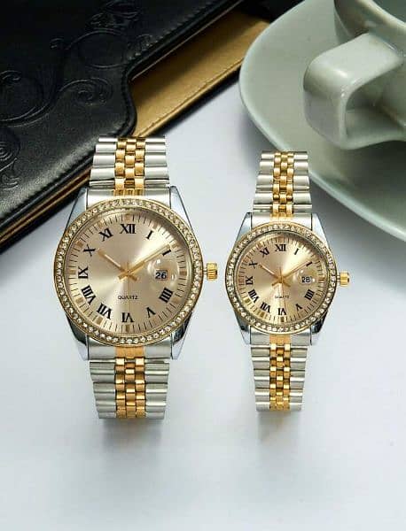 1 Pair Of Stylish And Trendy Male And Female Couples Pairing WatcheS 1
