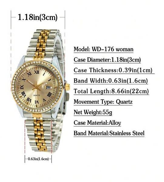 1 Pair Of Stylish And Trendy Male And Female Couples Pairing WatcheS 4